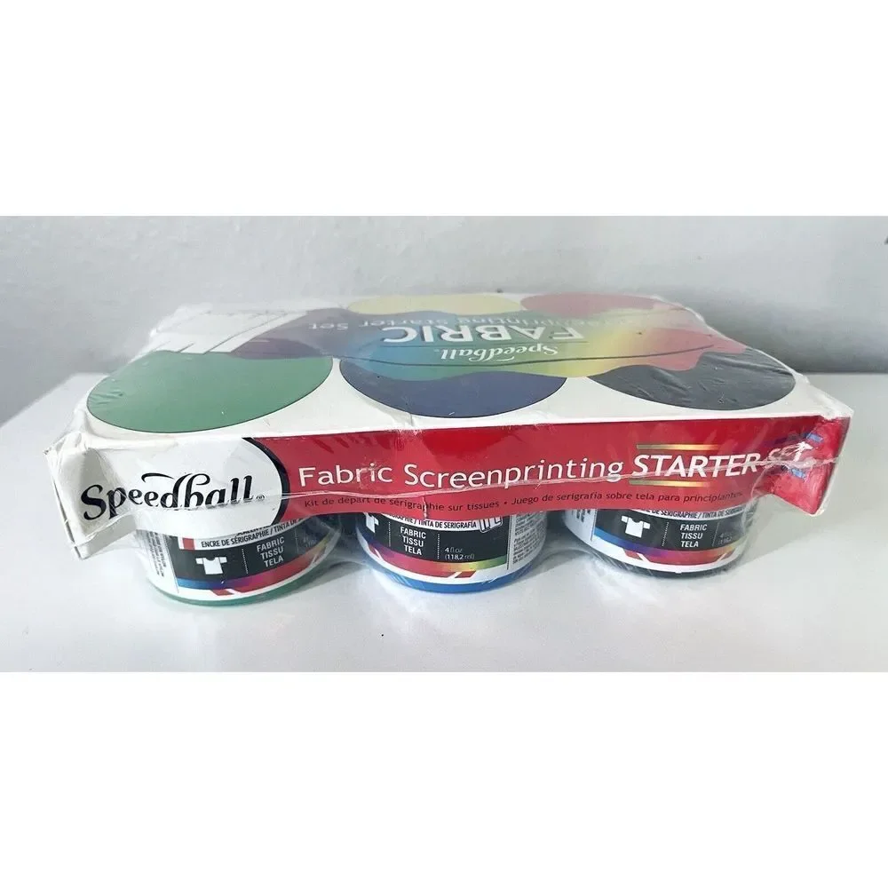 Speedball‎ Fabric Screen Printing Ink Starter Set, 6-Colors, 4-Ounce for...